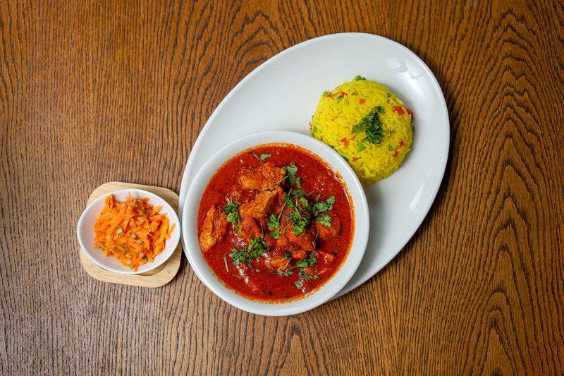 South African-style curry at Zizi's Restaurant, Umtentweni, KZN South Coast